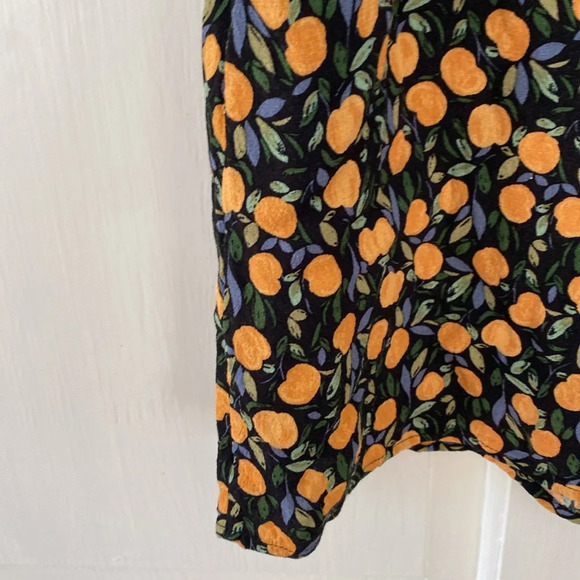 & Other Stories Tie Shoulder Mini Dress Oranges Print‎ Floral Tropical Size 6 - Picture 16 of 16